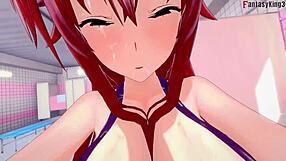 Rias Gremory's Bikini Seduction in Bathroom Sparks NTR Madness