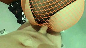 Passionate fuck with stepsister Mafer in shower