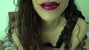 latina brunette in lingerie rides and swallows in doggystyle!