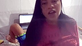 Brunette surprises roommate with unexpected oral licking and homemade fucking.