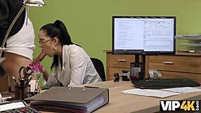 i interviewed this brunette nympho for vip4k credit approval