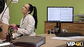 i interviewed this brunette nympho for vip4k credit approval