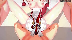 Yae Miko gets fucked hard in Genshin Impact fantasy