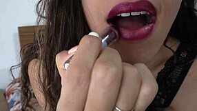 latina brunette in lingerie rides and swallows in doggystyle!