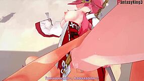 Yae Miko gets fucked hard in Genshin Impact fantasy