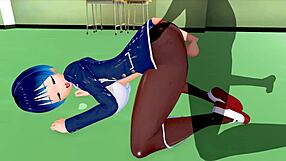 female classmate needs help in corridor hentai