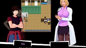 A knight of love adventure with a sexy milf performing a beach bathroom blowjob