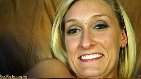 Blonde Feels Wild During Casting with Cock and Cum Action
