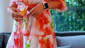 the blonde actress models her cute dresses for a walk