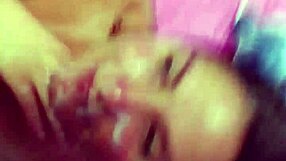 hot live facial on webcam with sucking and cumshot