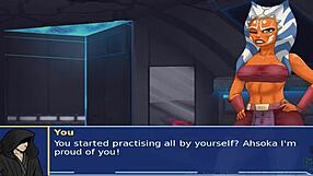 Star Wars orange trainer cosplay bang with blowjob and footjob 😈