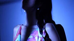 Marica, Asian Brunette Pornstar, Nudes And Masturbates Her Pussy. She Touches Her Big Tits Too.