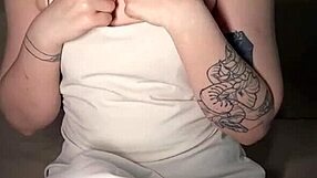 Cute babe seduces man, rubs clitoris and gets multiple orgasms