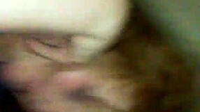 busty ginger sucks black dick, chubby tits bouncing