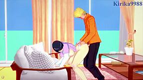hinata hyuga and naruto uzumaki have intense creampie sex in naruto hentai