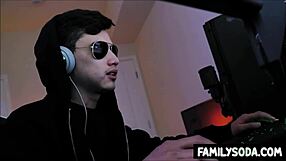 Gamer Stepbro Gives Blowjob And Bangs Stepsis In POV Creampie Scene