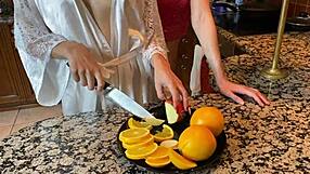 Gina Gerson and Kate Rich Share Kisses and Lesbian Sex at Home