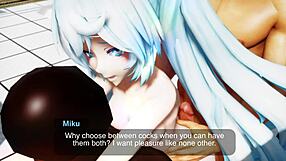 Miku gets wet in pool teasing 😏