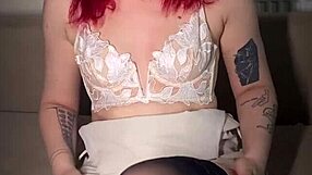 Cute babe seduces man, rubs clitoris and gets multiple orgasms