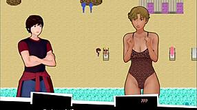 A knight of love adventure with a sexy milf performing a beach bathroom blowjob