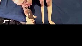 Masked freakla delivers intense blowjob and fucking in pov with monster cock