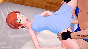 gwen gets hot and fucked in bed after shower