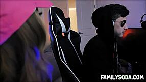 Teeny gets her ass filled by step brother in hardcore gamer point of view