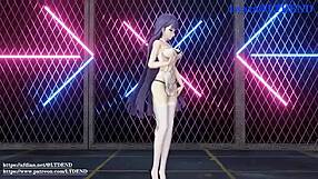 mmd raiden mei shakes it in chinese dress
