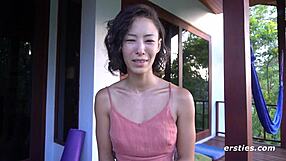 kira teases her pussy with a buzzing vibrator toy