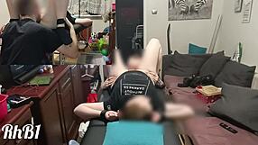 i was tied up and fucked hard on the massage table this orgasm was amazing part 1 with cunilingus tits lick fucking juicy desk young 18+ pussy redhead