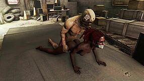 hot black bound in fallout 4 for rough anal