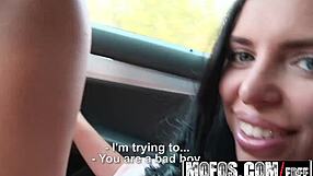 High-risk teenage babe Kira Queen pauses to happily fondle and ride a hard cock – Mofos