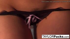 Beautiful brunette vixen shows off her big tits and ass in solo nude scene