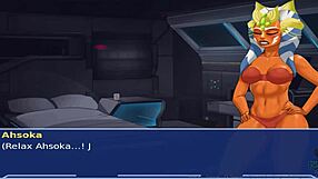 Star Wars orange trainer cosplay bang with blowjob and footjob 😈