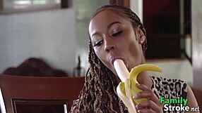 Black family group sex on a dirty dinner out