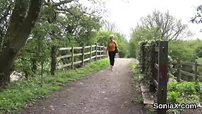 Watch Gill Ellis, the unfaithful English MILF, present her monster globes.