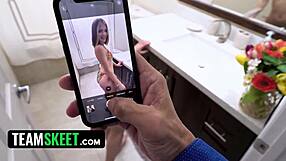 Whoa! Hung stud disciplines stepdaughter with a forced blowjob!