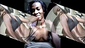 Slender Ebony Thot with Small 18+ Tits Masturbates, Squirting with Huge Pussy and Big Nipples