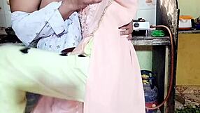 Desi Sali Drains Jija's Load and Spills It Over Her Sexy Boobs.