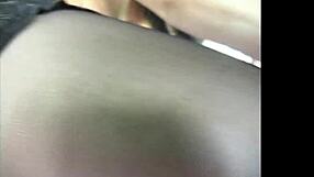 Exhibitionist with big natural tits exposes herself at the park