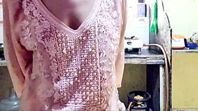 Desi Sali Drains Jija's Load and Spills It Over Her Sexy Boobs.