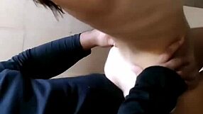 Neighbor Swallows Cum In Bathroom Sex