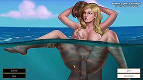 What a Legend: Blonde Teen with Big Tits Gets Public Underwater Anal Creampie