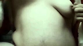 Natale show features natural tits massage
