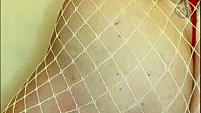 tiina plays with her pussy in stockings