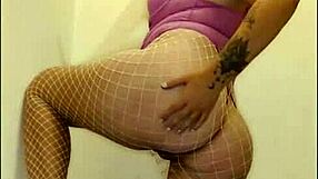 tiina plays with her pussy in stockings