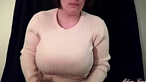 Watch This Brunette BBW Undress And Tease Her Big Ass And Tits Slowly