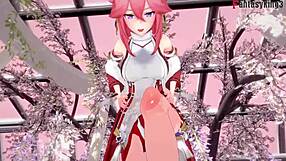 I’m totally hooked on Yae Miko sucking in this POV Genshin Impact fantasy!