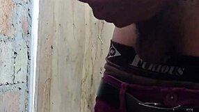 Man boldly pulls out his dick and starts masturbating with intense focus. He’s unstoppable today.