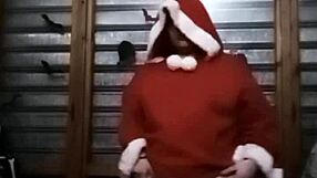 Natale show features natural tits massage